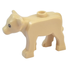LEGO 1568pb01 Tan Calf with Black Eyes and White Pupils Pattern (losse dieren-2-13)